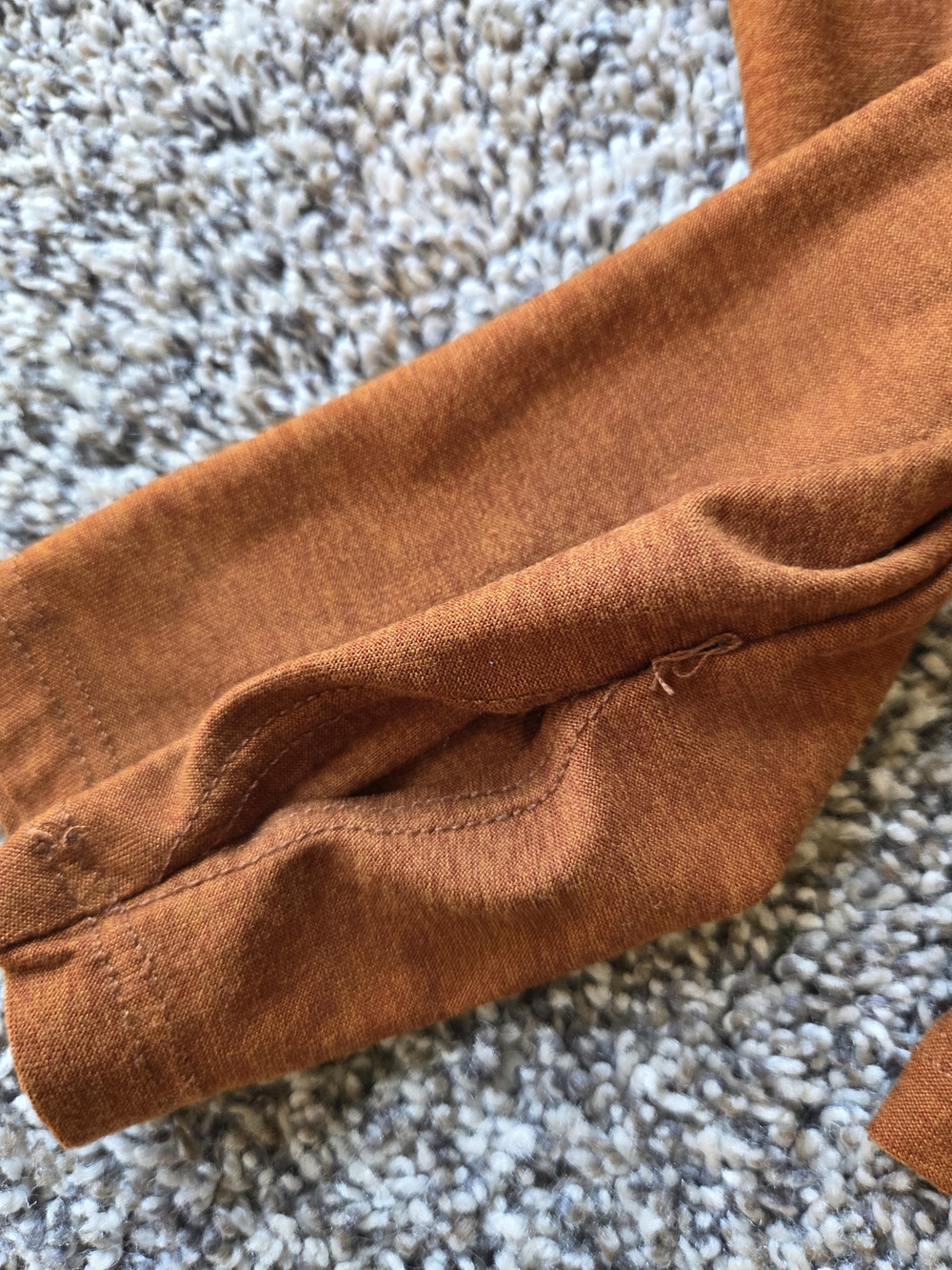 Beyond Yoga Lightweight Long Sleeve Crop Top - Rust Orange - Picture 4 of 7